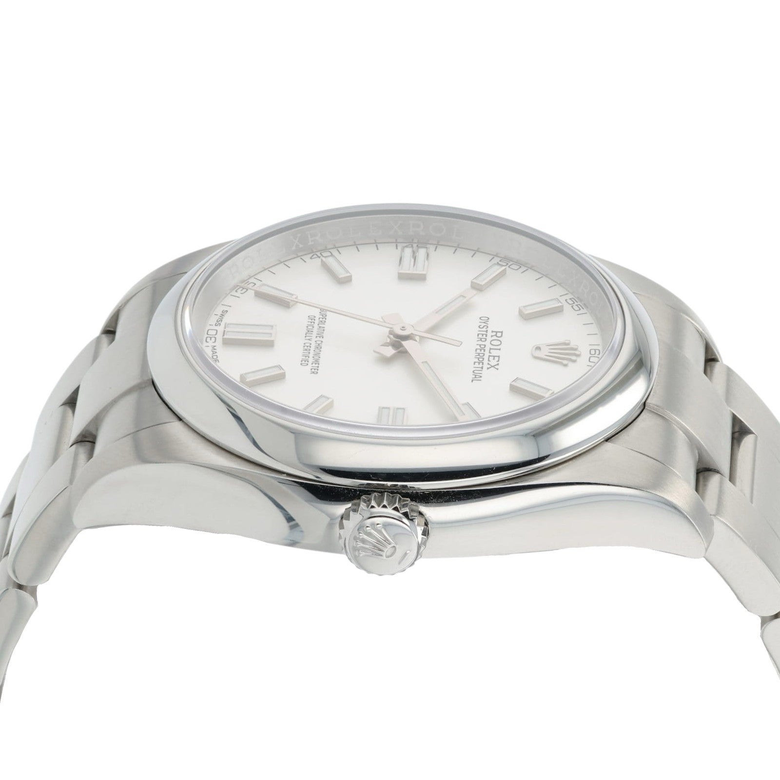 Rolex Oyster Perpetual White Dial Stainless Steel 36mm Automatic Mens 116000