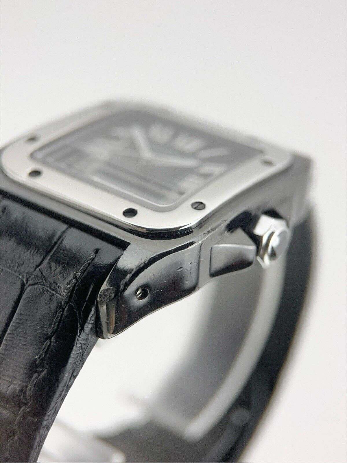 Cartier Santos 100 Steel and PVD 33mm Automatic Black Dial Unisex Watch 2878