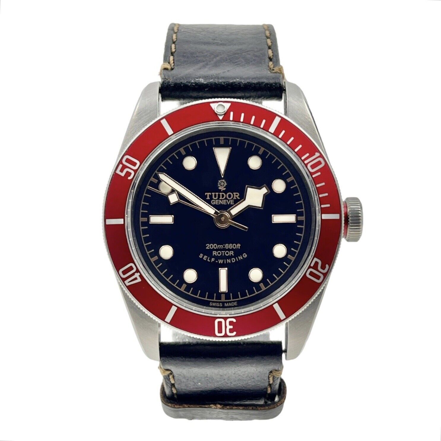 TUDOR Heritage Black Bay Smiley 79220R Red Bezel Automatic Men's Watch