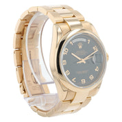 Rolex Day-Date Black Dial 18k Rose Gold 36mm Automatic Men’s Watch 118205
