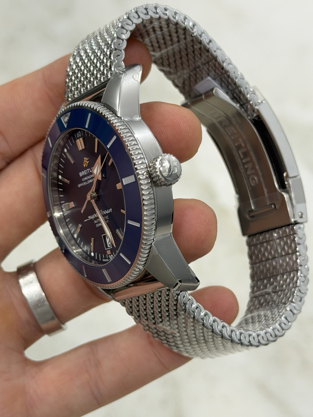 NEW 2026 Breitling Superocean Heritage II Blue Dial & Bezel 46mm Watch AB2020