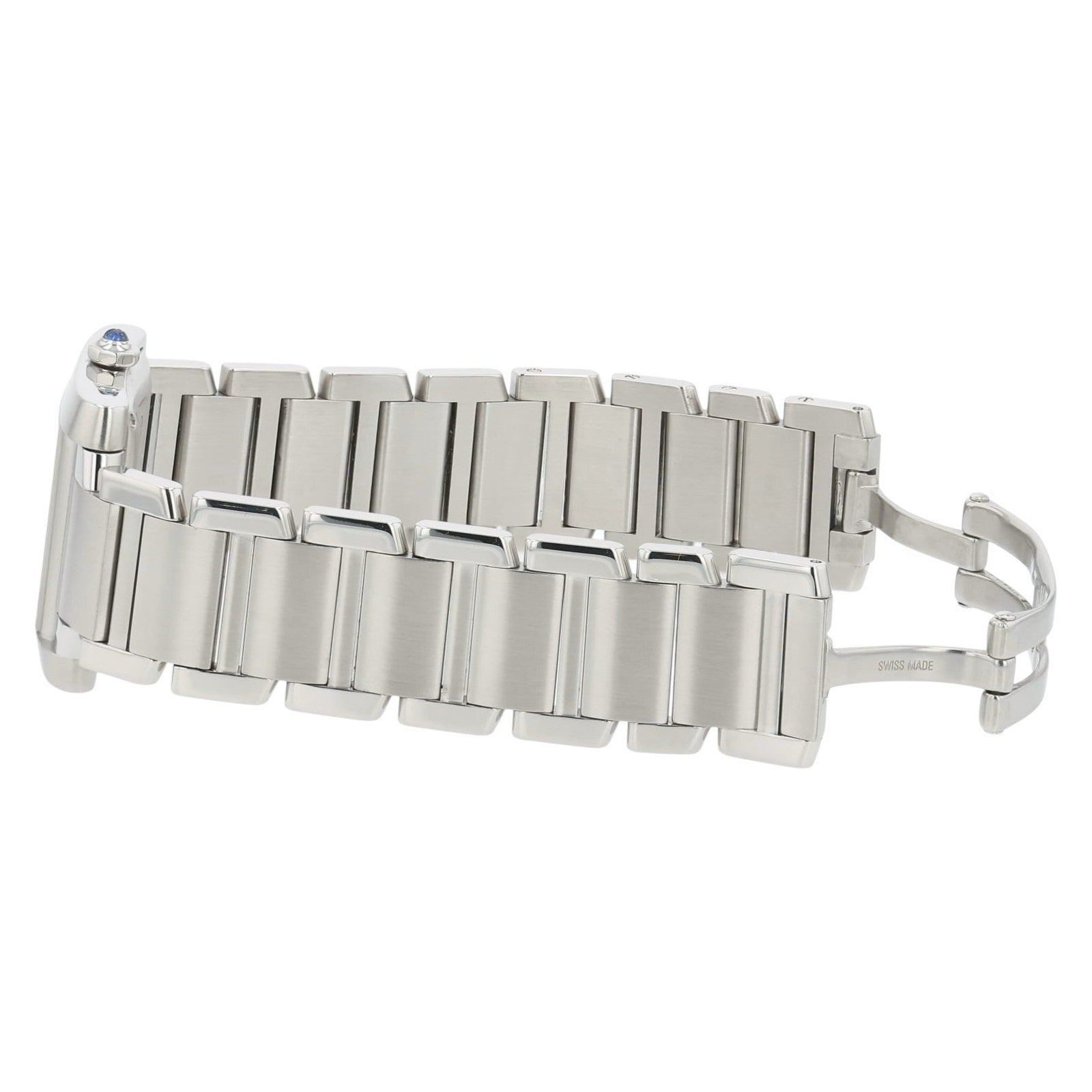 Cartier Tank Francaise Stainless Steel Silver Dial 28x32mm Automatic Womens 2302