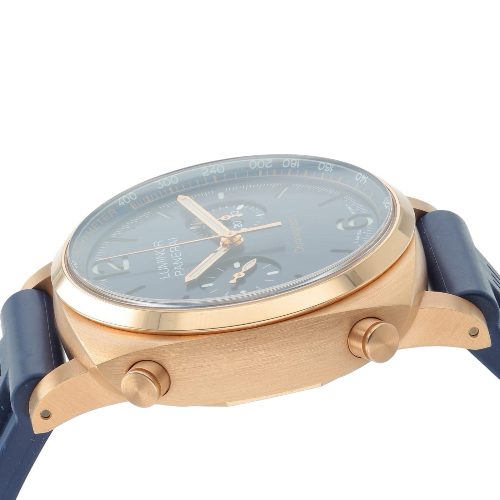 Panerai Luminor Marina 18k Rose Gold Blue Dial 44mm Automatic Mens Watch PAM0111