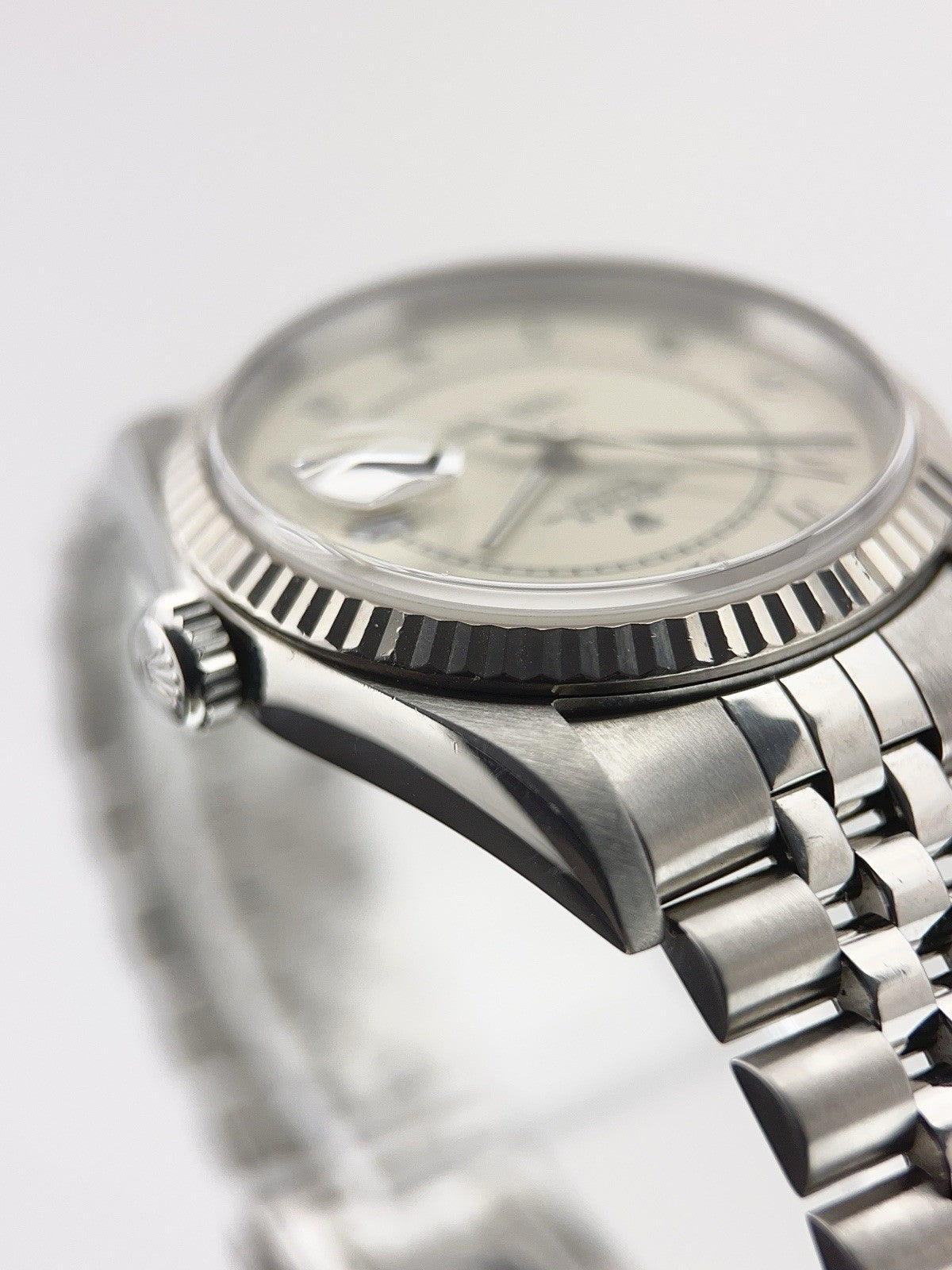 Rolex Datejust 36mm Cream Boiler Gauge Steel Cream Dial 36mm Men's Watch 16234