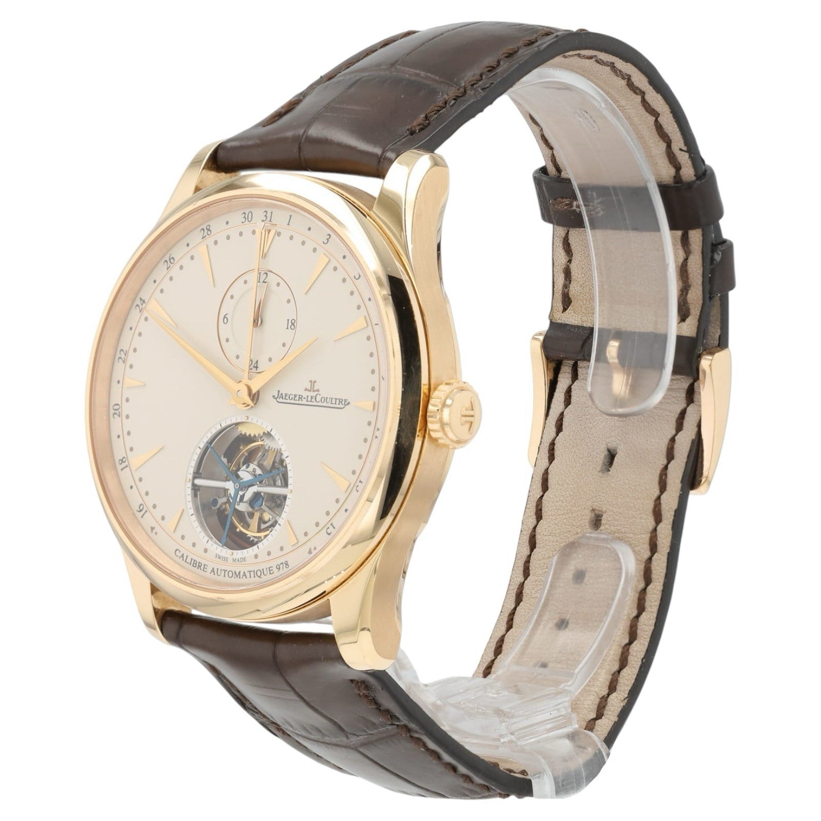 LeCoultre Tourbillon Cream Dial 18k Rose Gold 43mm Auto Men’s Watch Q1662510