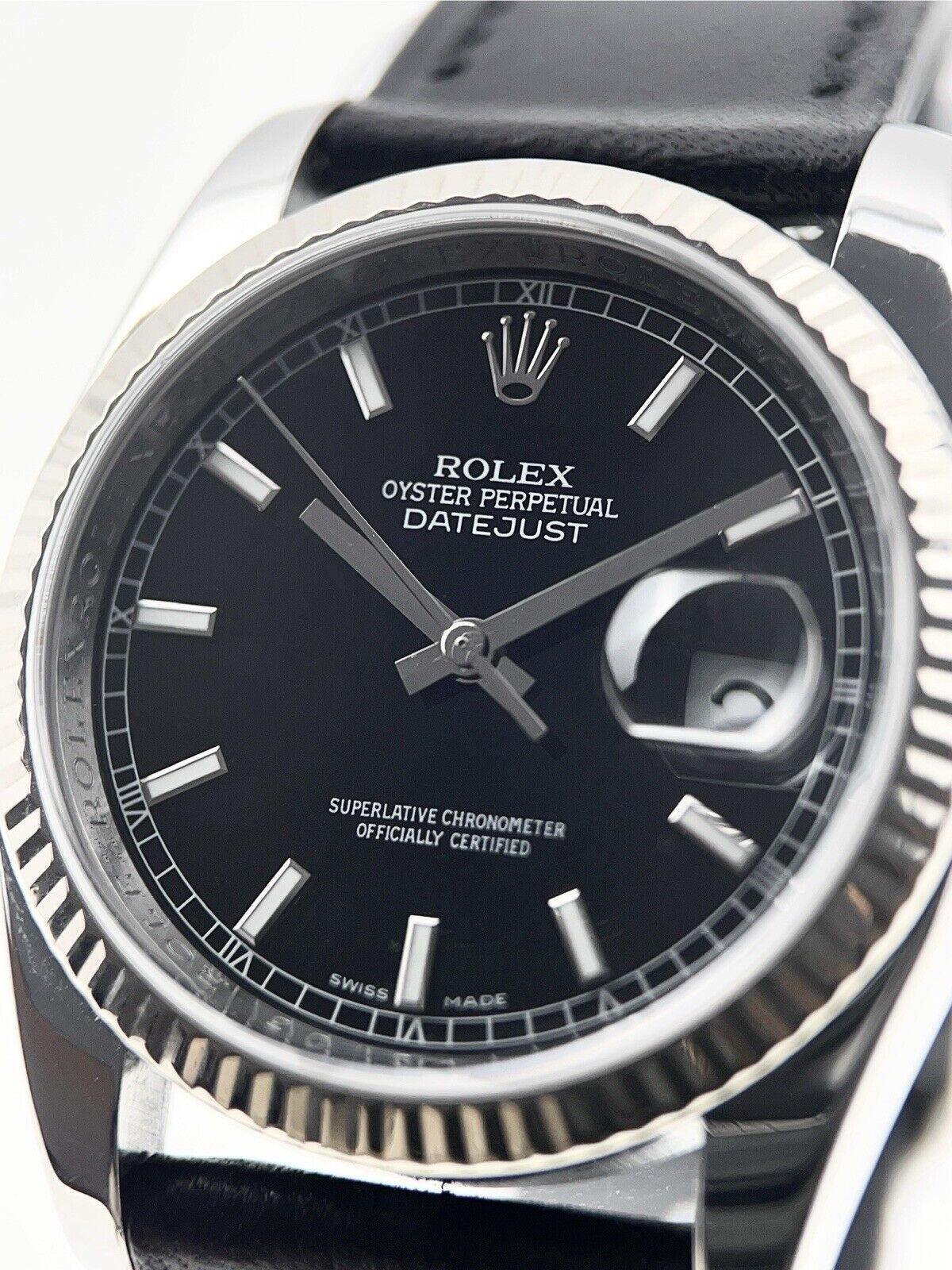 Rolex Datejust 36 Stainless Steel 36mm Black Dial Automatic Men’s Watch 116234