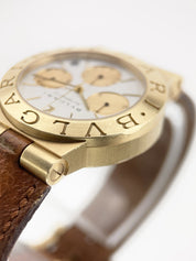 Bulgari Diagono 18k Yellow Gold White Dial 35mm Automatic Men’s Watch CH35G