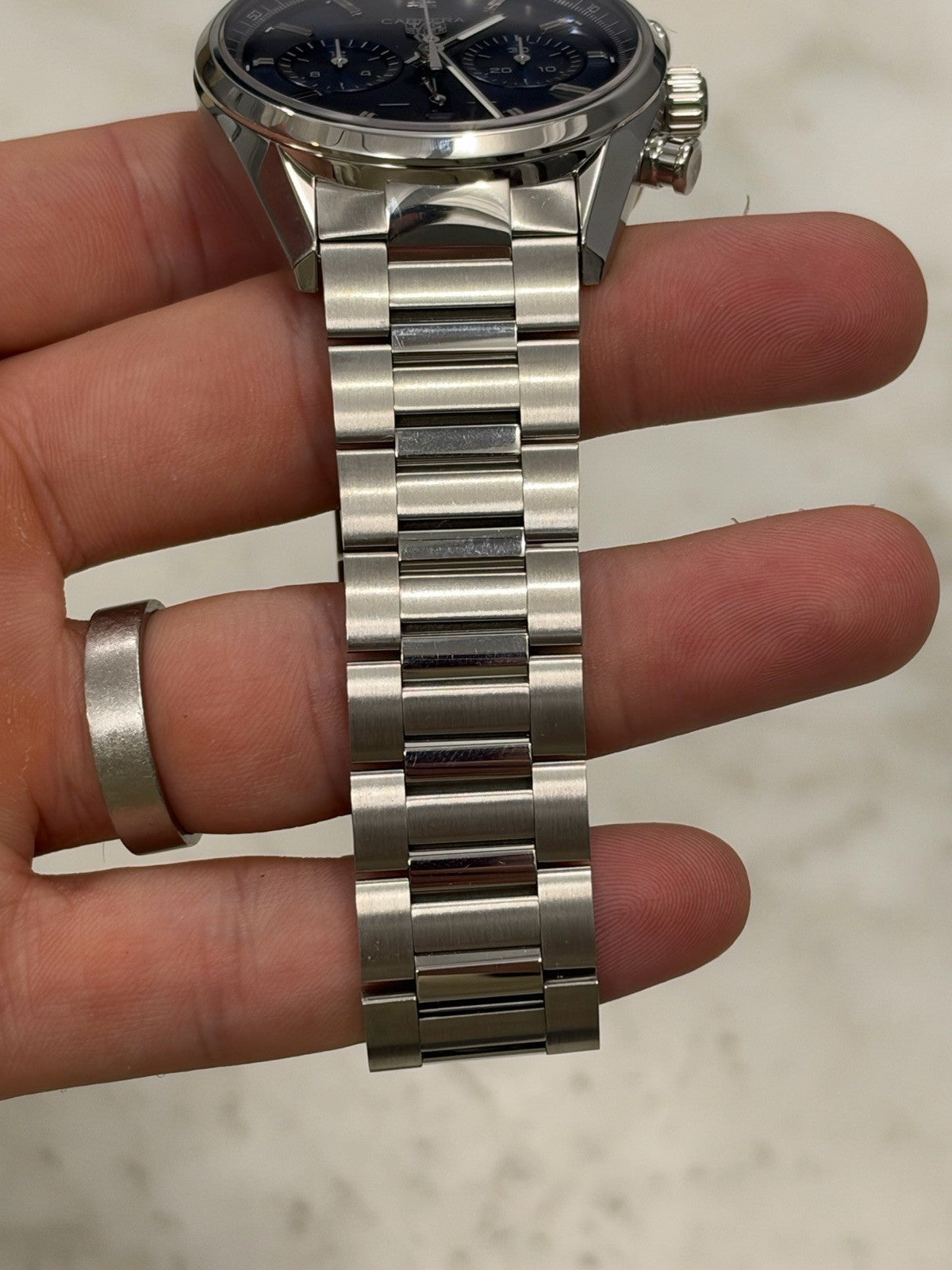 Tag Heuer Chronograph Blue Dial Stainless Steel 42mm Automatic Watch CBN2011