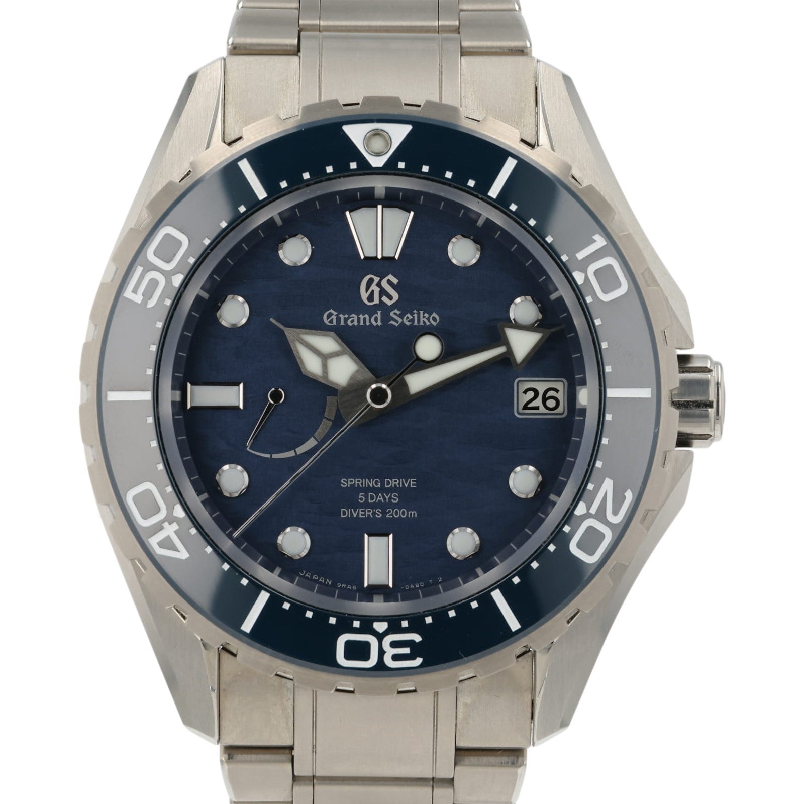 Grand Seiko Evolution 9 Blue Dial Titanium 43.8mm Automatic Mens Watch SLGA023
