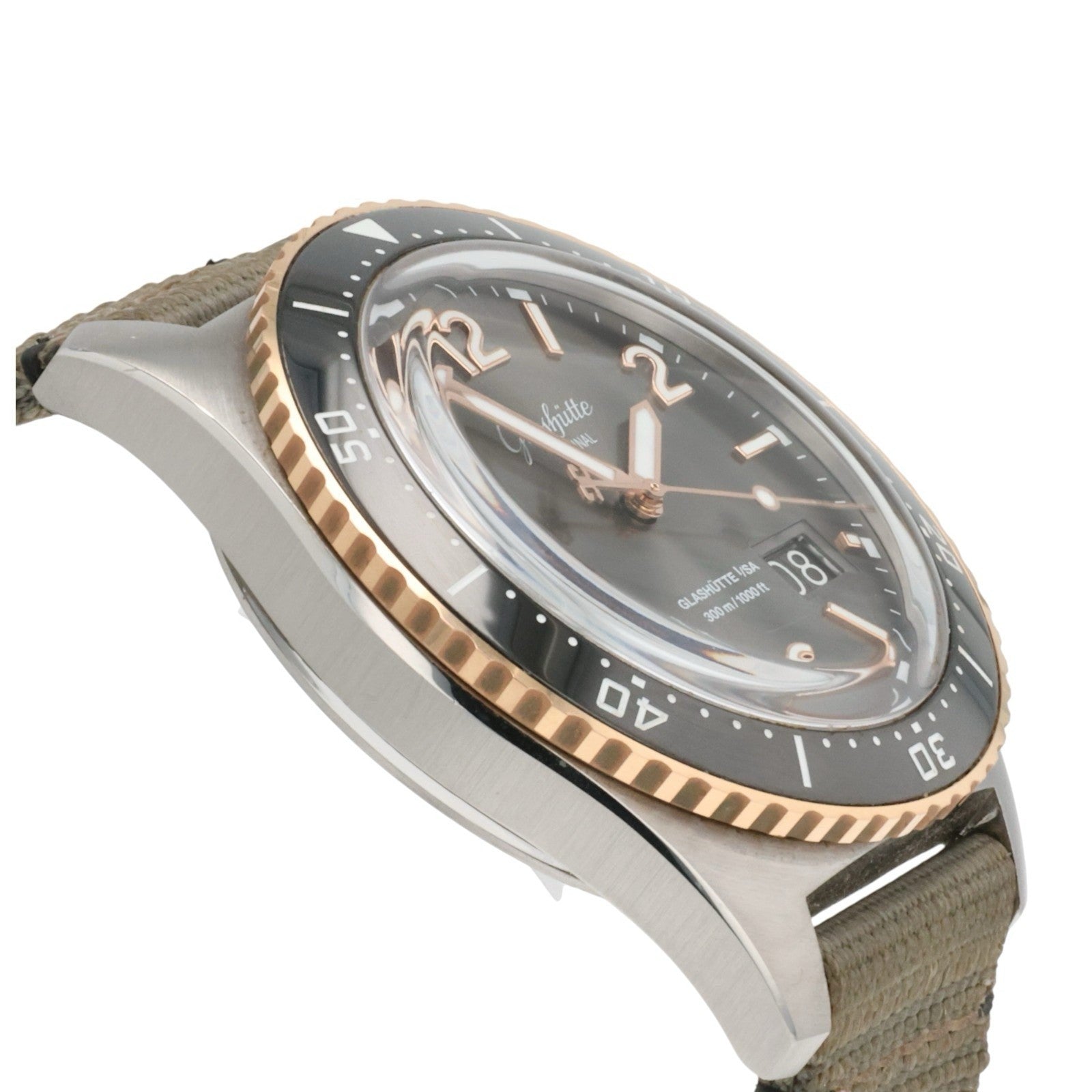 Glashutte Original SeaQ Gold & Steel Grey Dial 43mm Mens Watch 1-36-13-04-91-33
