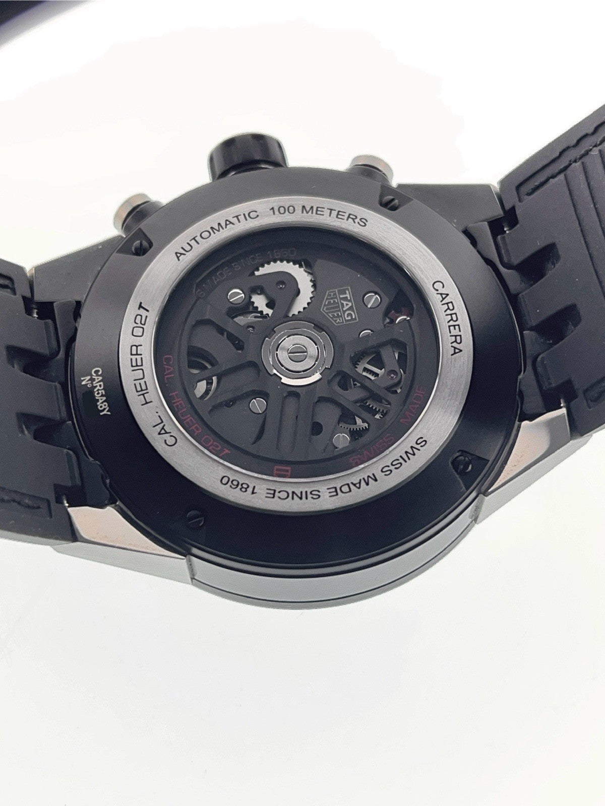 Tag Heuer Carrera Titanium Black Dial 44mm Automatic Movement Mens Watch CAR5A8Y