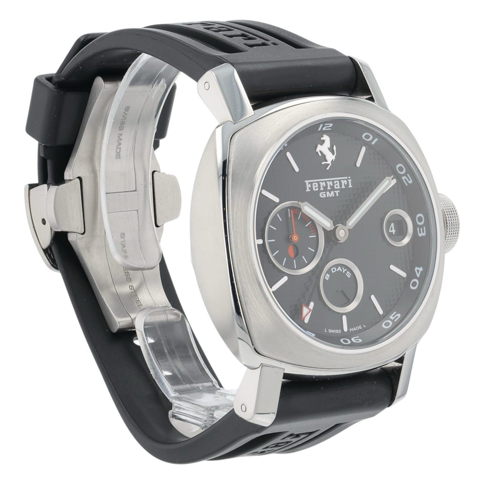 Panerai Ferrari Stainless Steel Black Dial 45mm Manual Wind Mens Watch FER00012
