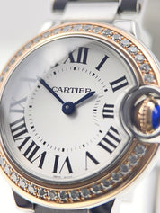 Cartier Ballon Bleu Steel and Gold 28mm Quartz Women's Watch WE902079