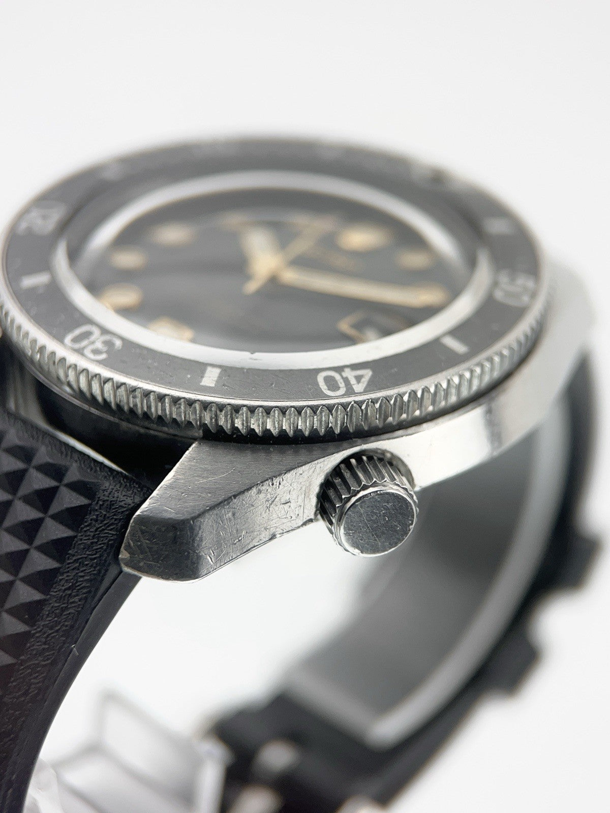 Seiko Automatic Diver 300M Black Dial Vintage Japan Watch 6215-7000