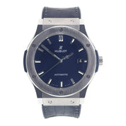 Hublot Classic Fusion Titanium Blue Dial 45mm Men's Watch 511.NS.7170.LR