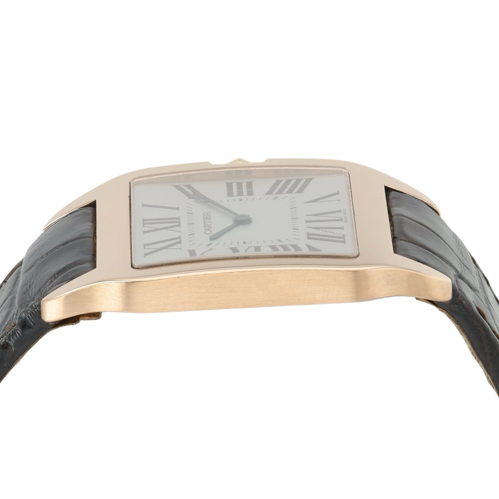 Cartier Santos Dumont Grey Dial 18k Rose Gold 35mm Manual Wind Men’s Watch 2650