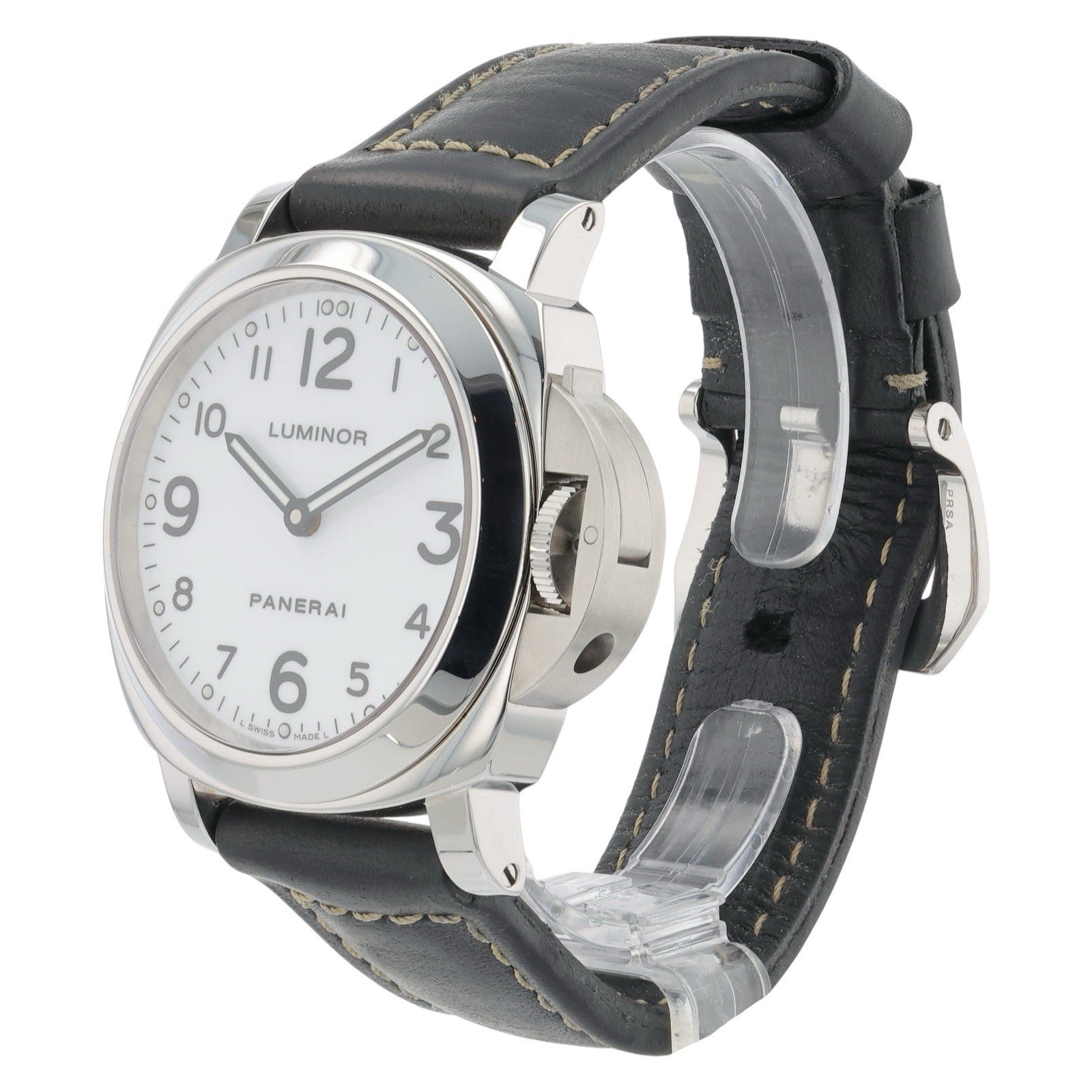 Panerai Luminor Base Stainless Steel White Dial 44mm Manual Wind Mens PAM00114