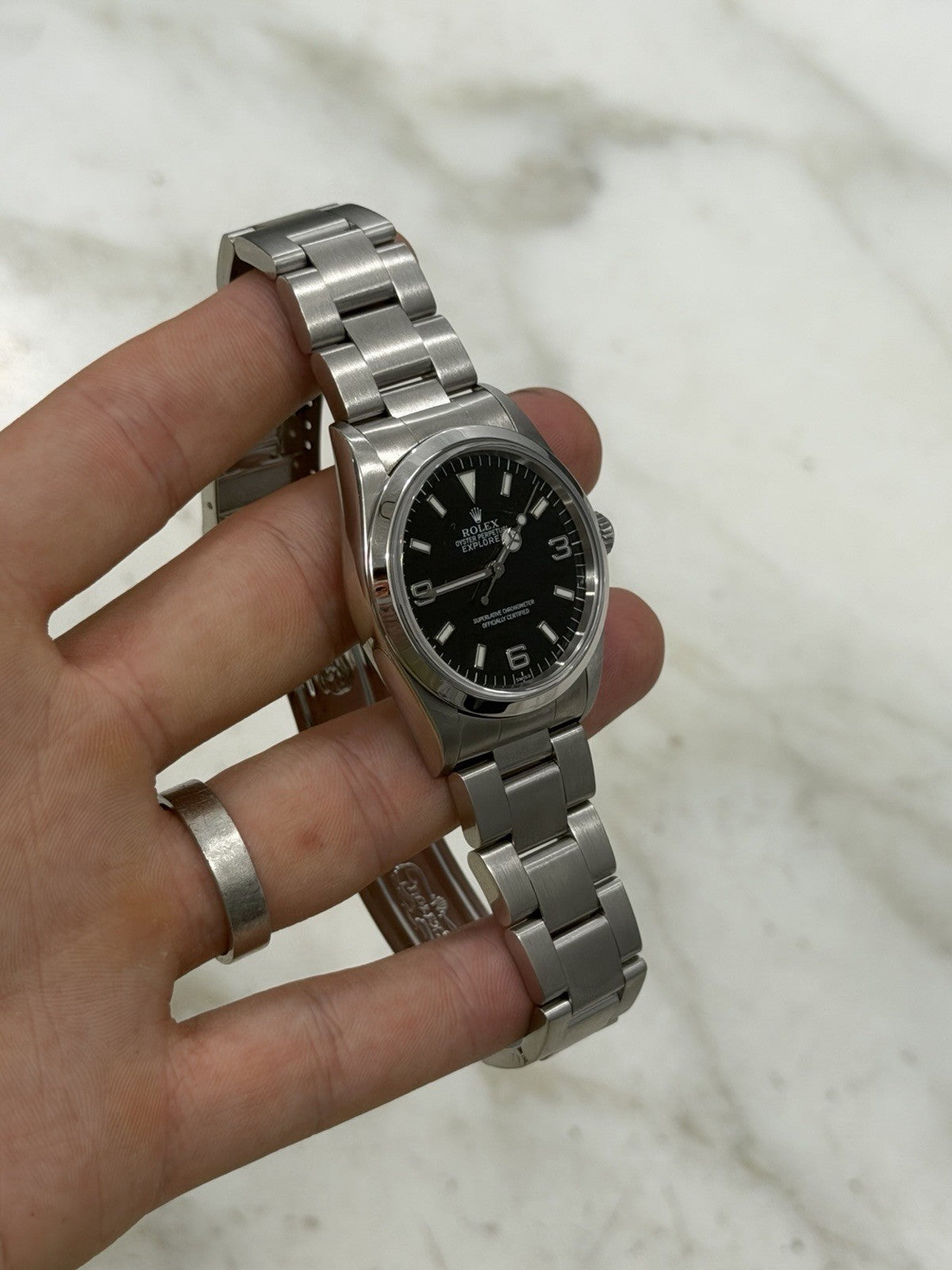 Rolex Explorer Stainless Steel Black Dial 36mm Automatic Men’s Watch 14270