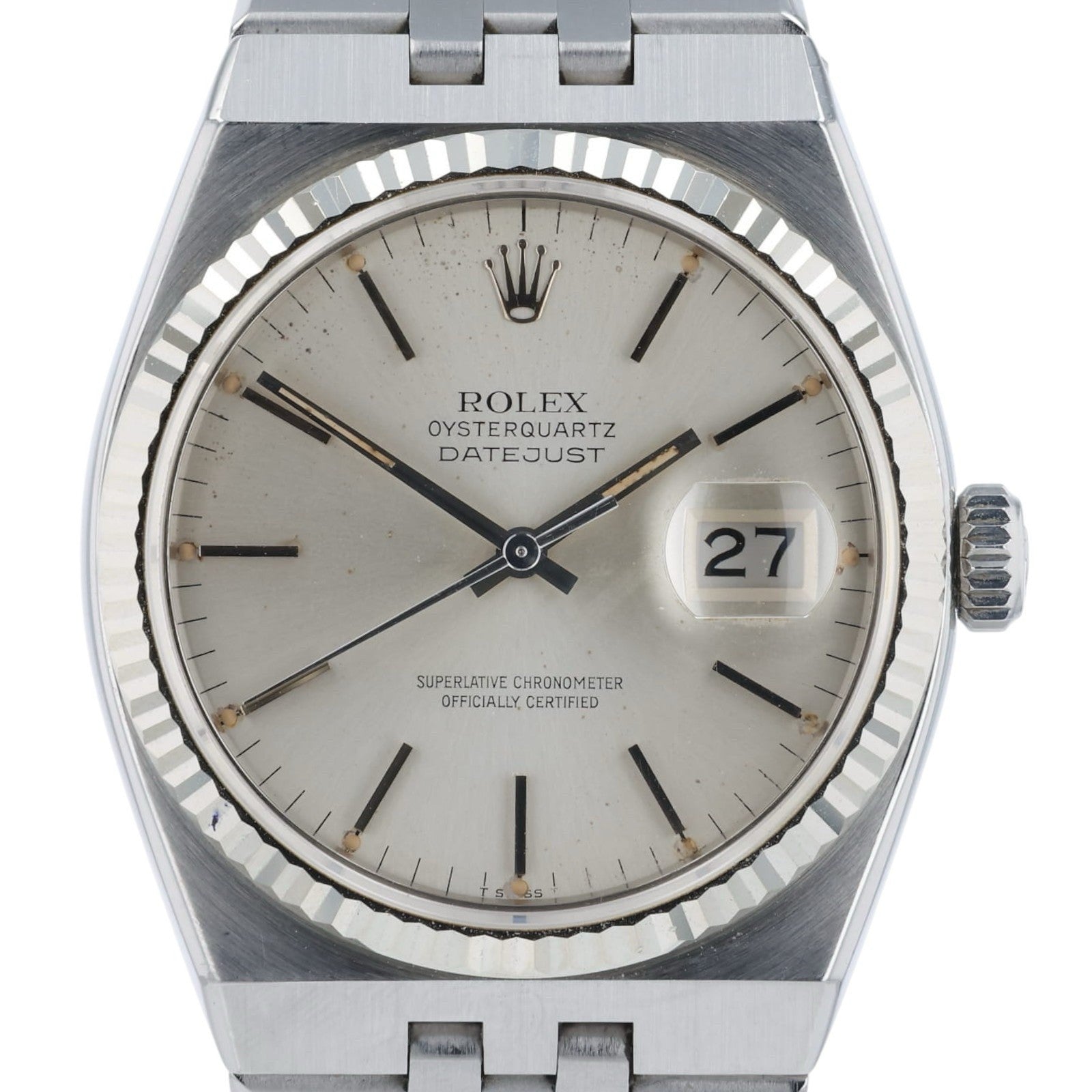 Rolex Datejust Stainless Steel Silver Dial 36mm Quartz Men’s Watch 17014