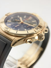 Breitling Chronomat 18k Rose Gold Gray Dial 42mm Automatic Mens Watch RB0134
