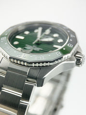 Tag Heuer Aquaracer Stainless Steel Green Dial 42mm Automatic Mens Watch WBP5115