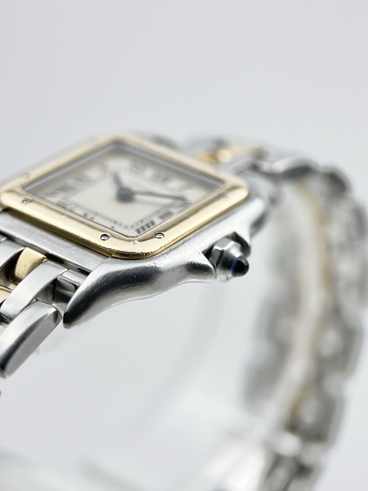 Cartier Panthere Single Row Quartz 22mm 18k Gold And Steel Ref-1057917