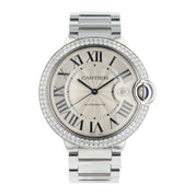 Cartier Ballon Bleu Stainless Steel Silver Dial 42mm Automatic Mens W69012Z4