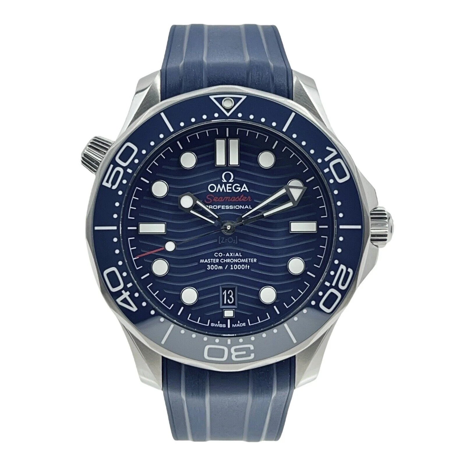 2026 Omega Seamaster Wave 300m Diver Blue Ceramic Watch 210.30.42.20.03.001