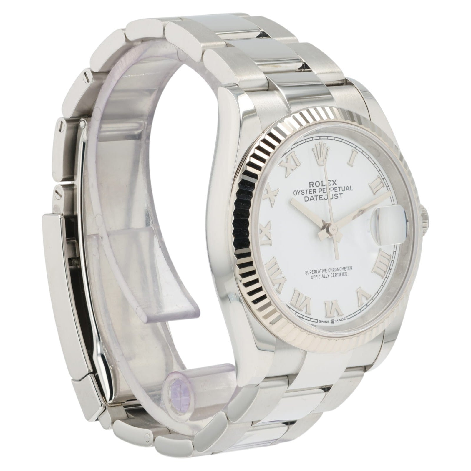 2022 Rolex Datejust White Dial Stainless Steel 36mm Automatic Mens Watch 126234