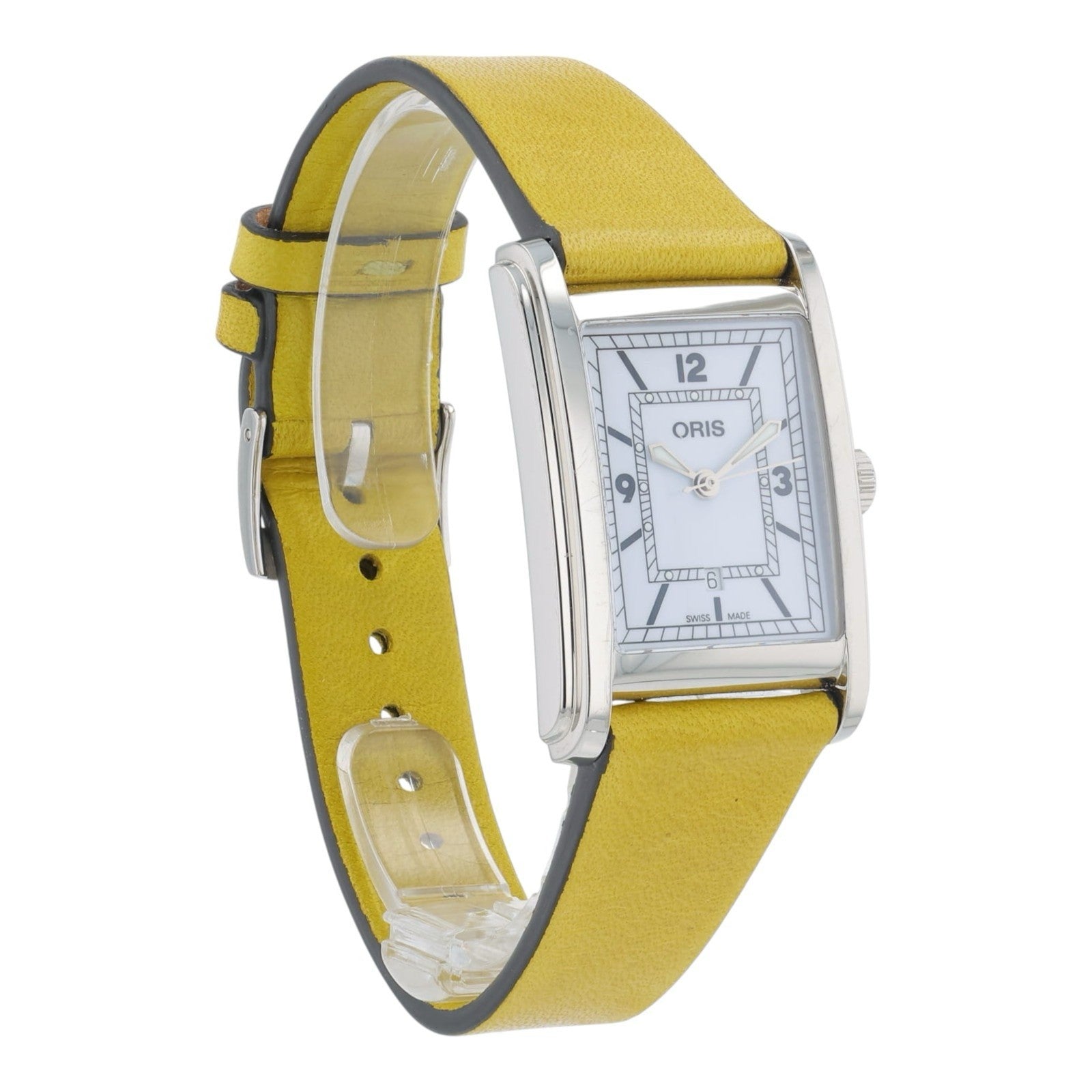 Oris Rectangular Stainless Steel White Dial 26mm Automatic Unisex Watch 7783