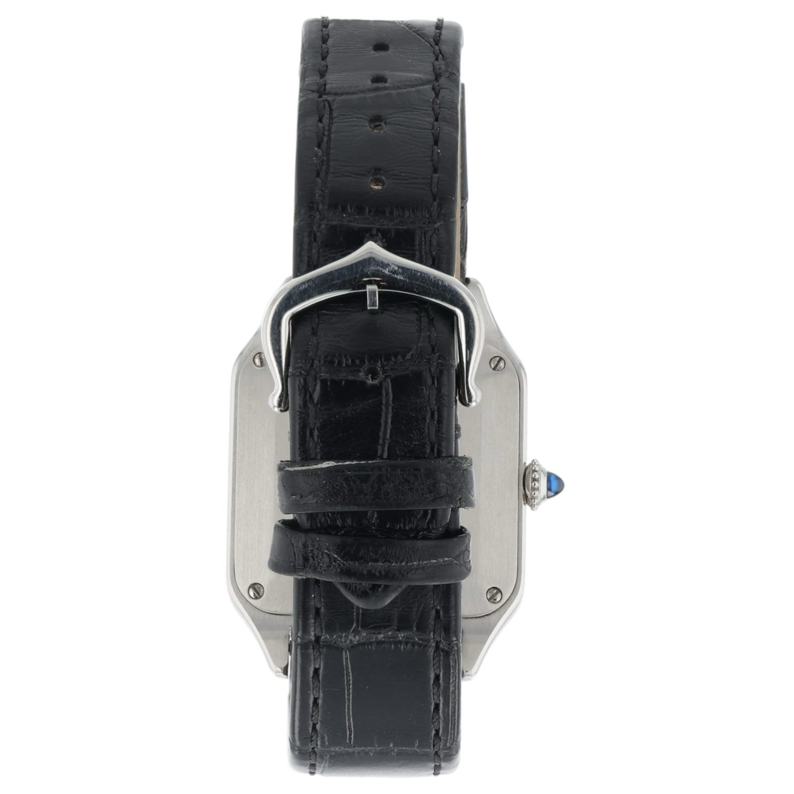 Cartier Santos Dumont Silver Dial Rose Gold & Steel 27.5mm Quartz Watch W2SA0012