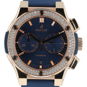 Hublot Classic Fusion 18k Rose Gold Blue Dial 45mm Automatic Mens 520.OX.7180.OX