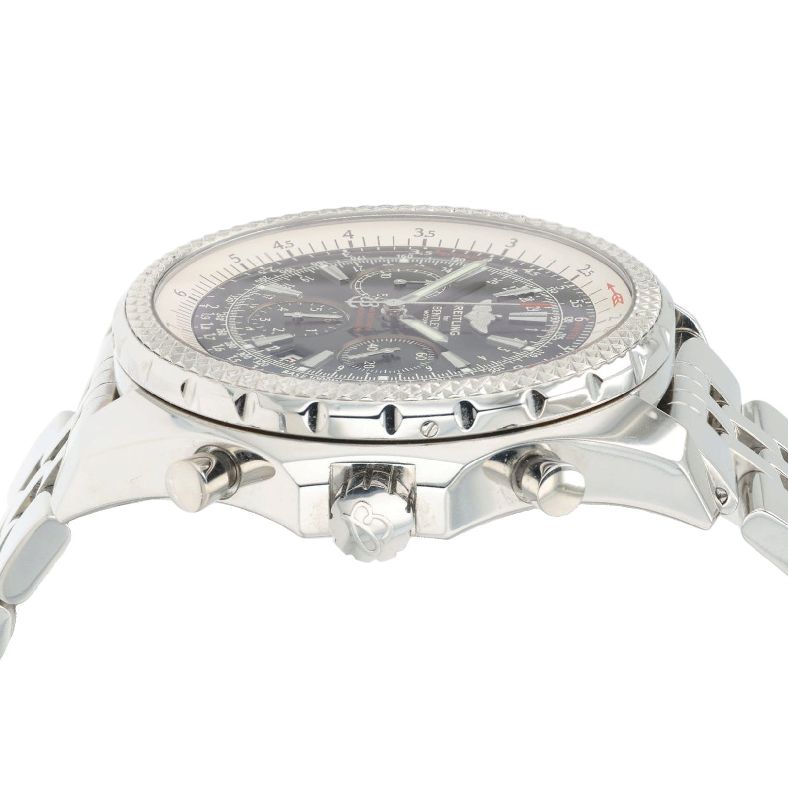 Breitling Bentley Black Dial Stainless Steel 48mm Automatic Mens Watch A25362