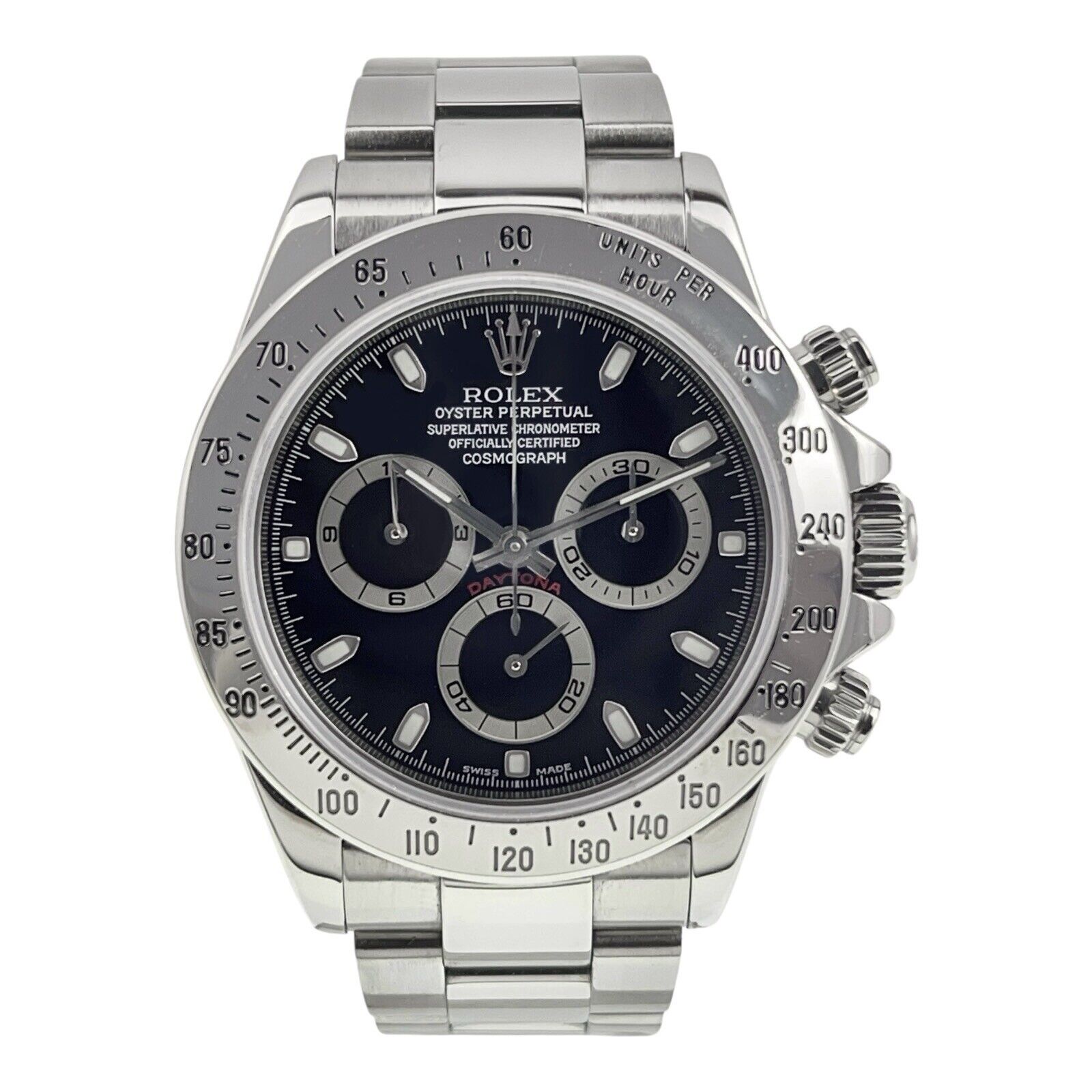 Rolex Daytona Stainless Steel Black Dial 40mm Automatic Men’s Watch 116520