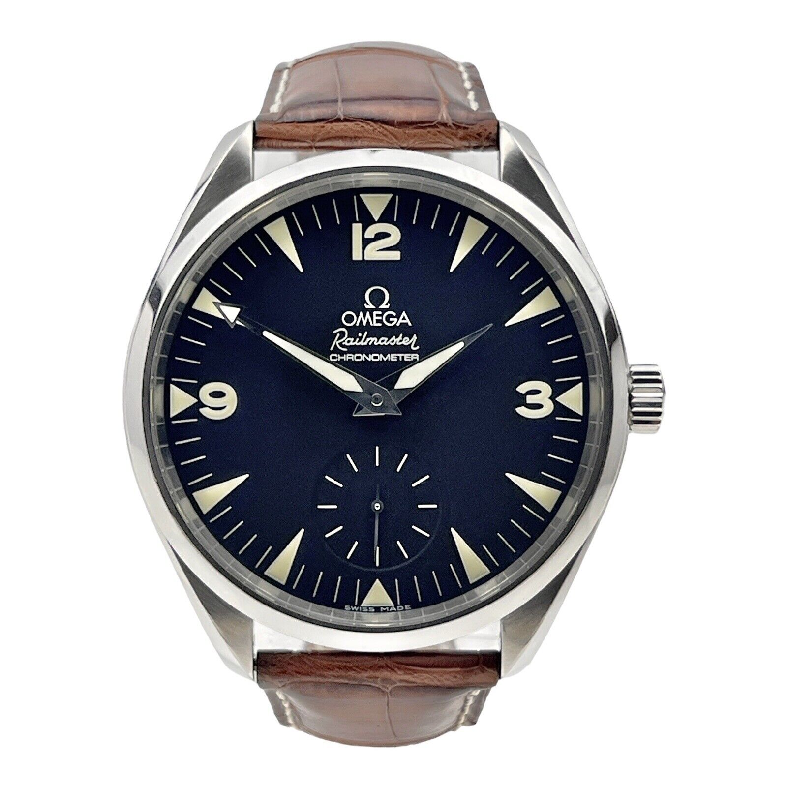 Omega Ref-2806.52.37 Seamaster Railmaster Chronometer Manual Winding Men 49mm