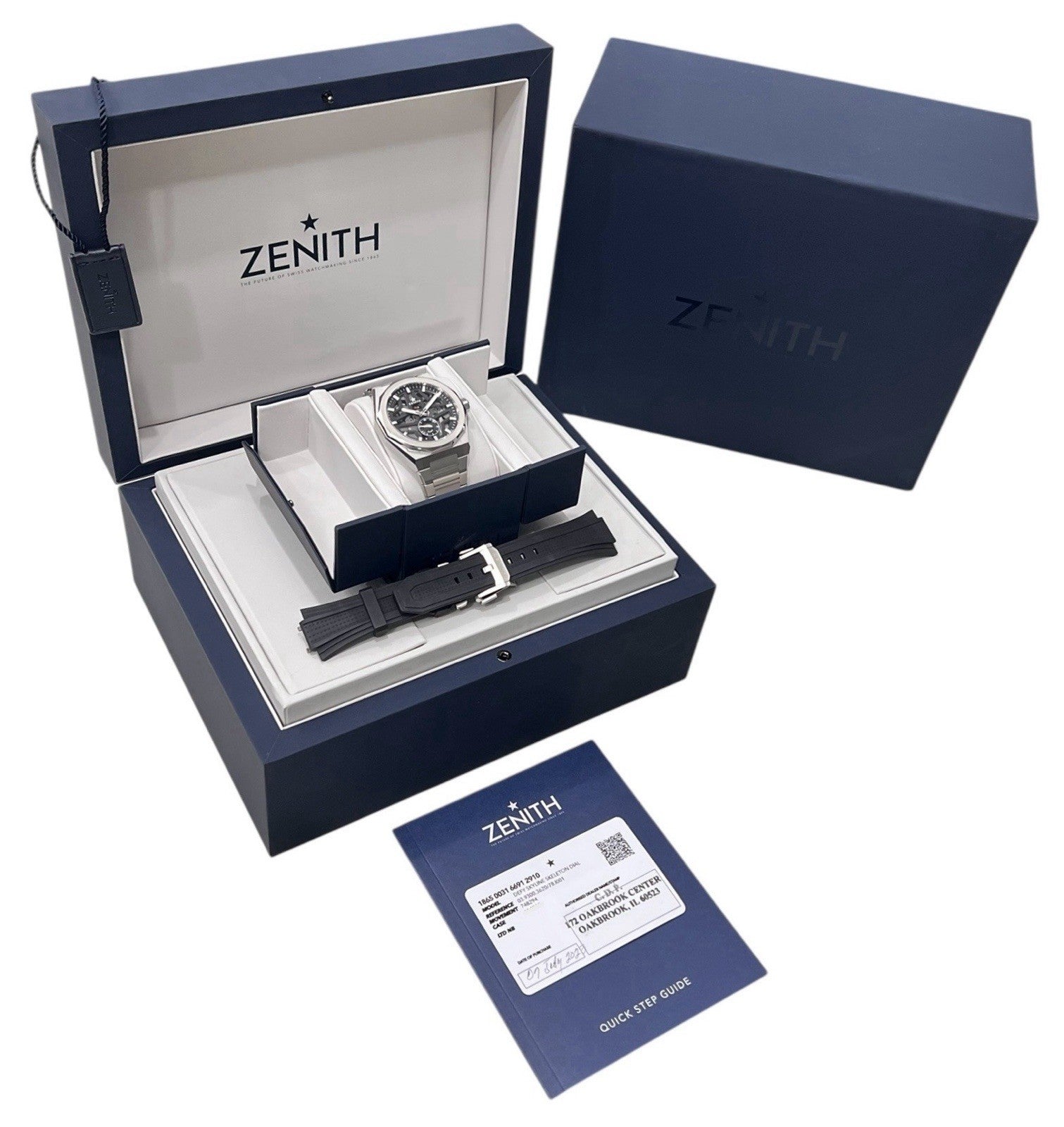 Zenith Defy Skyline Steel Skeleton Dial 41mm Automatic Men’s Watch 03.9300.3620