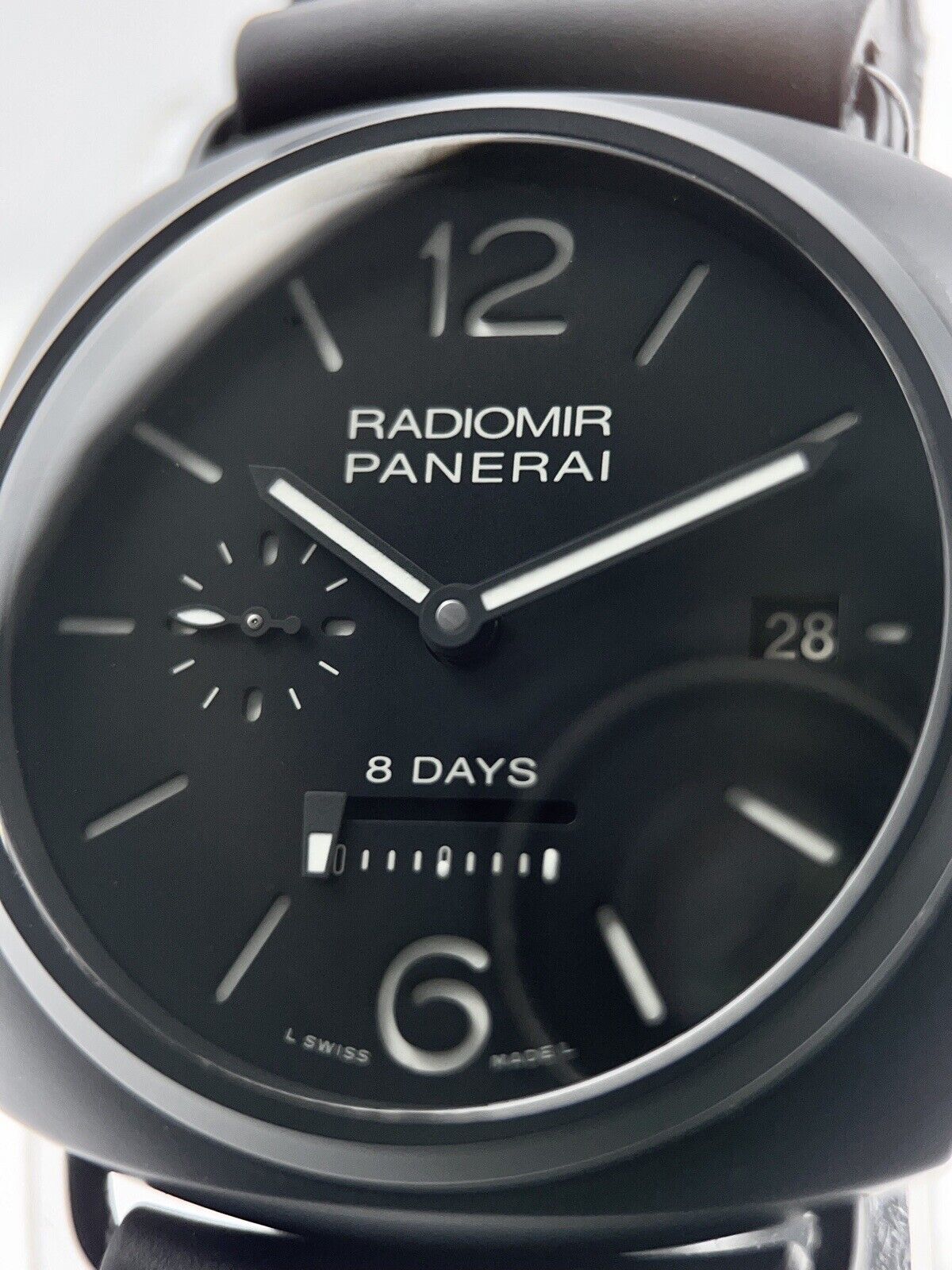 Panerai Radiomir 8 Days 45mm Ceramic Black Dial Hand Wind Men's Watch PAM00384