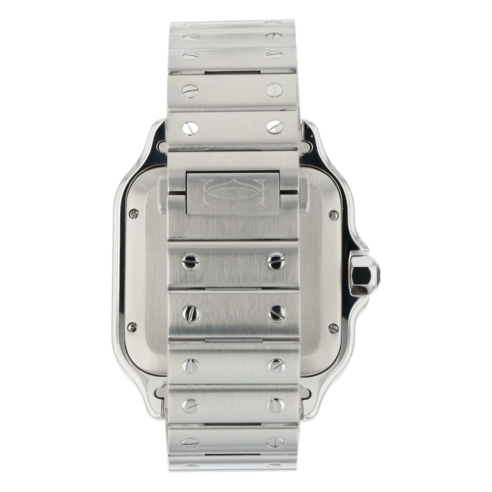 Cartier Santos Large Steel Silver Dial 39x47mm Automatic Mens Watch WSSA0018