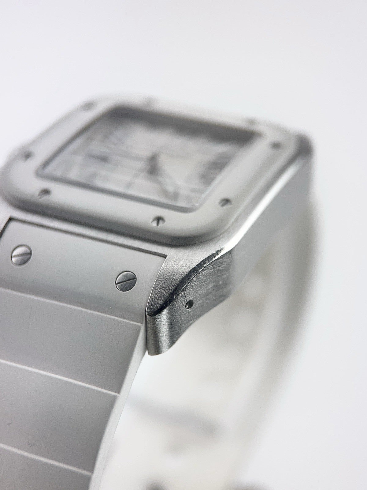 Cartier Santos 100 Stainless Steel Silver Dial 33mm Automatic Movement W20122U2