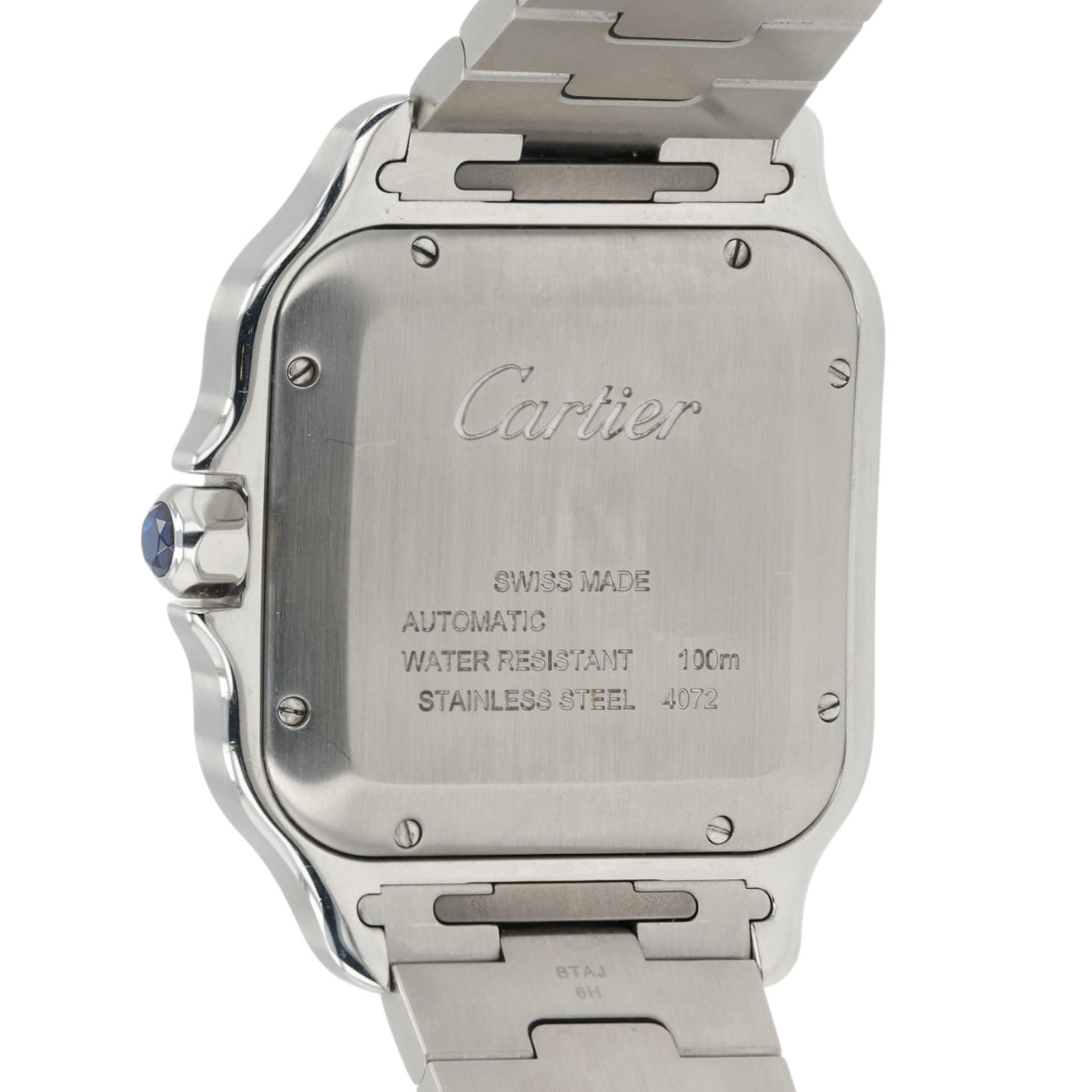 Cartier Santos Silver Color Dial Stainless Steel 39x47mm Automatic Mens WSSA0018