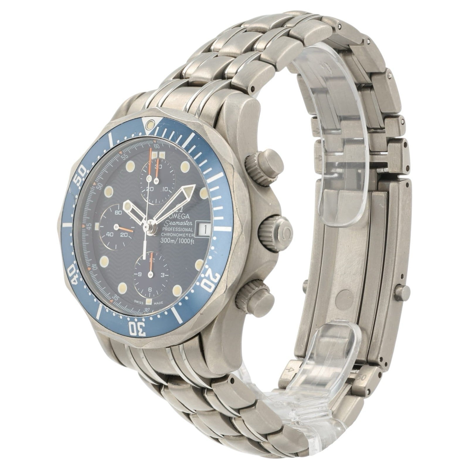 Omega Seamster Blue Dial Titanium 41.5mm Automatic Movement Mens Watch 2298.80