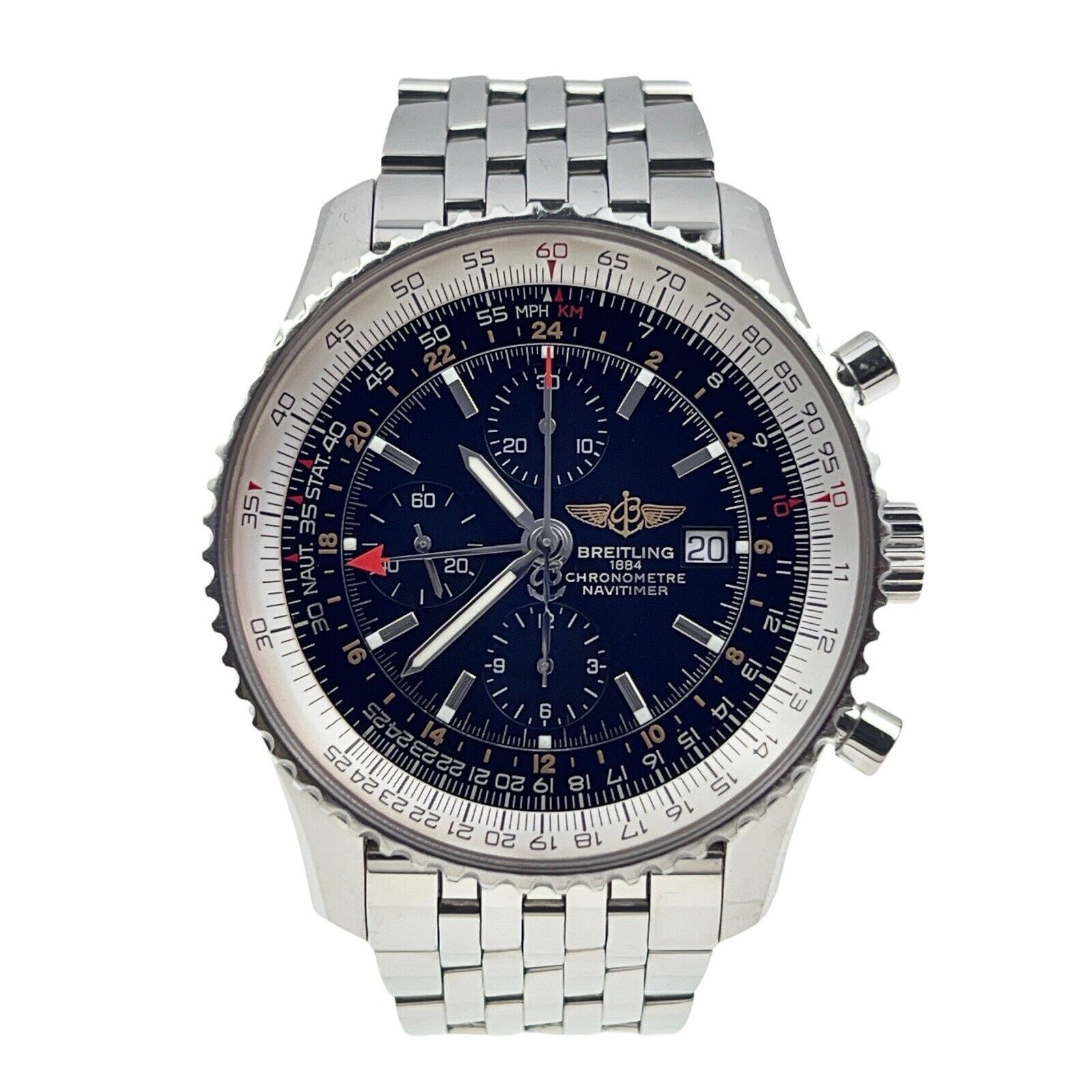 Breitling Navitimer World Stainless Steel 46mm Automatic Men’s Watch A24322