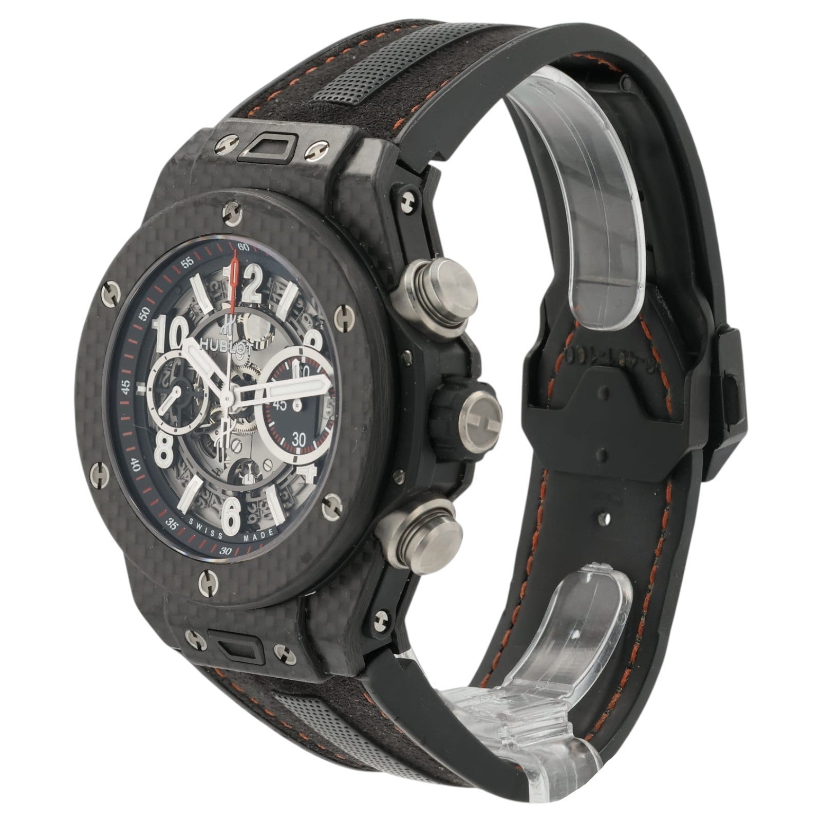 Hublot Carbon Fiber Big Bang Unico Skeleton Dial Carbon 45mm Mens 411.QX.1170.RX