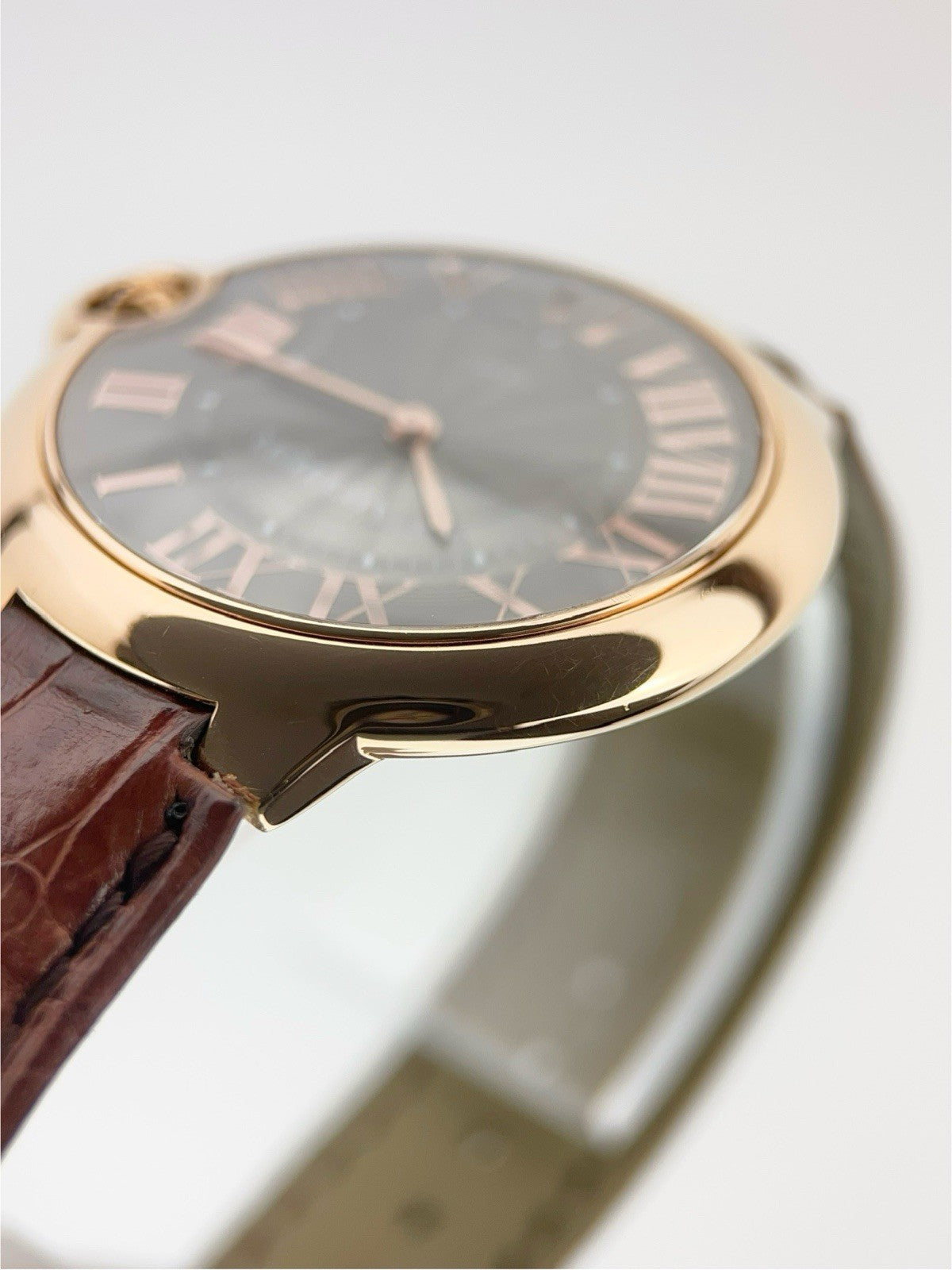 Rose Gold Grey Cartier Ballon Bleu de Cartier WGBB0020