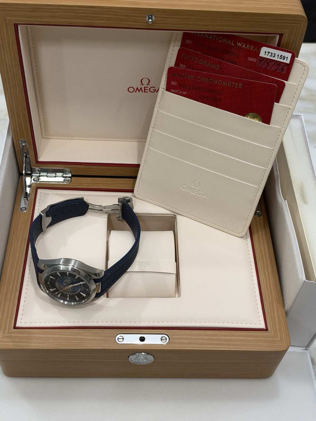 2025 Omega Seamaster Aqua Terra Worldtimer Blue Dial Watch 220.12.43.22.03.001