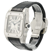 Cartier Santos Silver Dial Stainless Steel 38mm Automatic Men’s Watch W20076X8