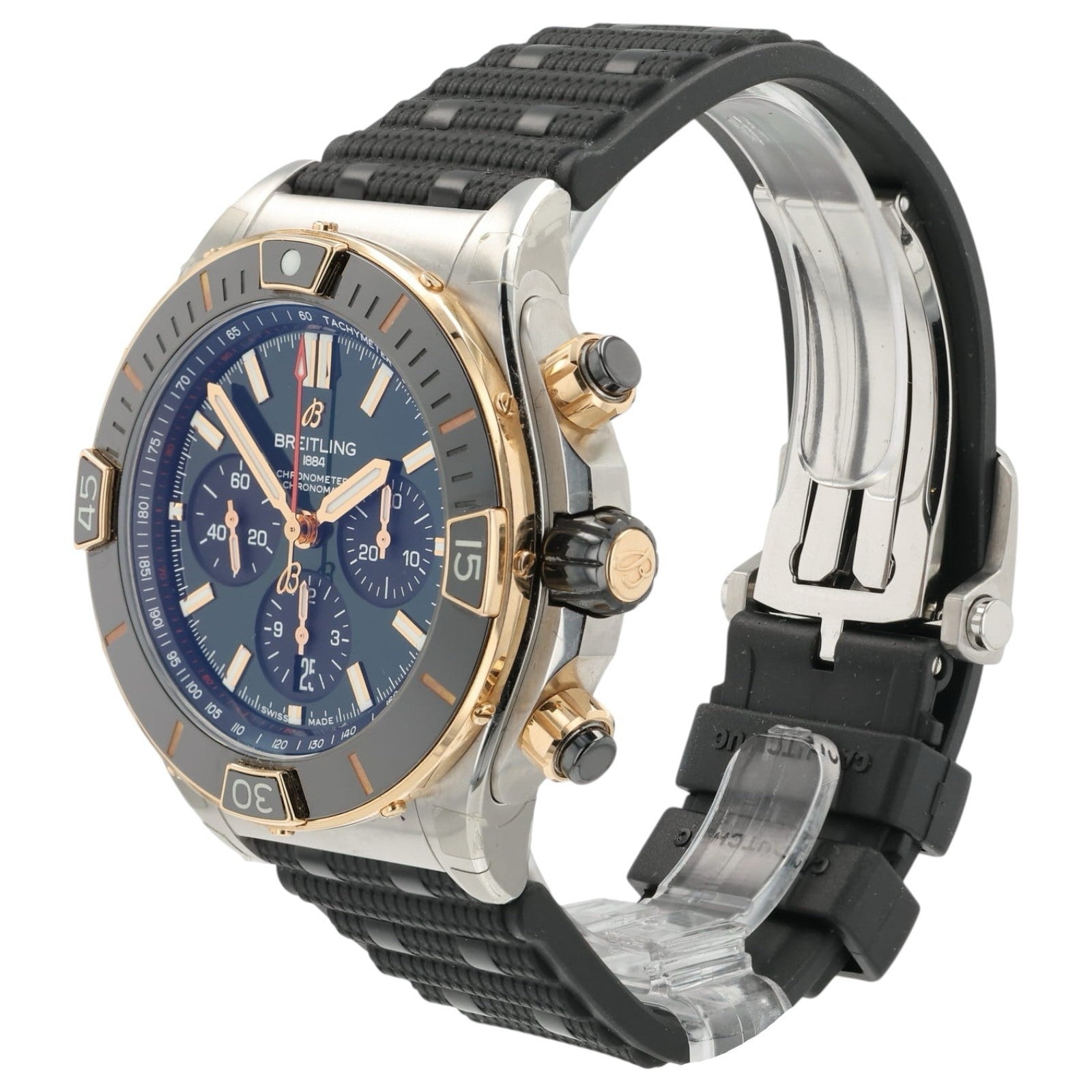 Breitling Chronomat Green Dial 18k Red Gold 44mm Automatic Men’s Watch UB0136