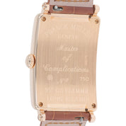 Franck Muller Long Island 18k Rose Gold Salmon Dial 36x26mm Quartz Watch 952QZ