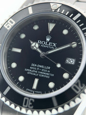 Rolex Sea-Dweller Stainless Steel Black Dial 40mm Automatic Mens Watch 16600T
