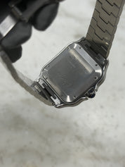 2023 Cartier Santos de Cartier Steel Blue Dial 39.8mm Auto Mens Watch WSSA0030